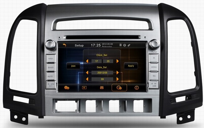 Car gps navigation for Hyundai Santa Fe 2006-2012 with car music player OCB-7024