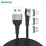 90 Degree USB Magnetic Charging Cable Practical 3A Fast Charging
