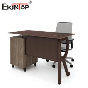 Wholesale Brown Glass Top Computer Desk With Wood Metal Drawer Custom from china suppliers