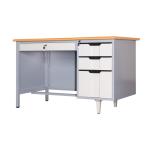 Sturdy Key Lock Multi Drawers RAL Color Steel Executive Desk