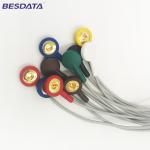 TPU Material ECG EKG Cables shielded Leadwires 4 Leads Colorized Cable Snap IEC