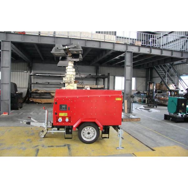 4x350W 9m Diesel Portable Light Tower 2KW Honda Generator Crane Light