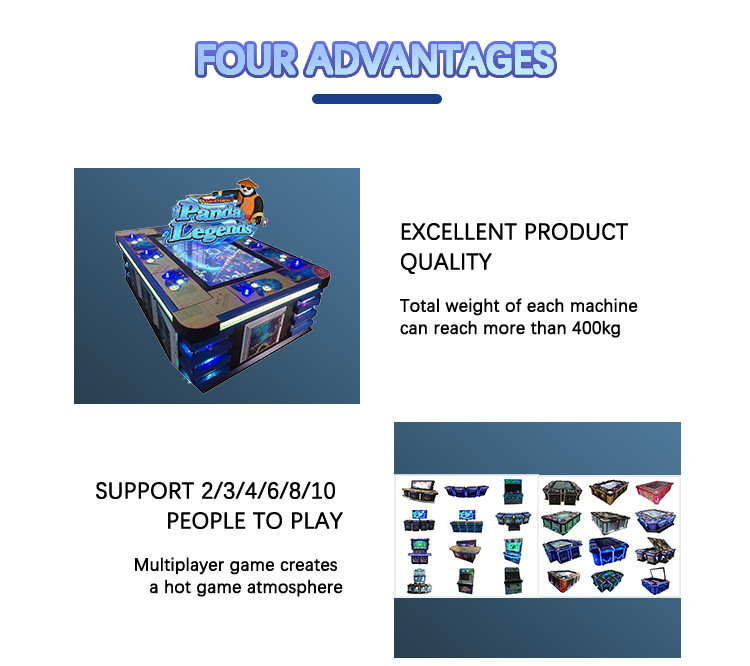 110v Video Fish Game Machine Table Cabinet Amusement Game Center