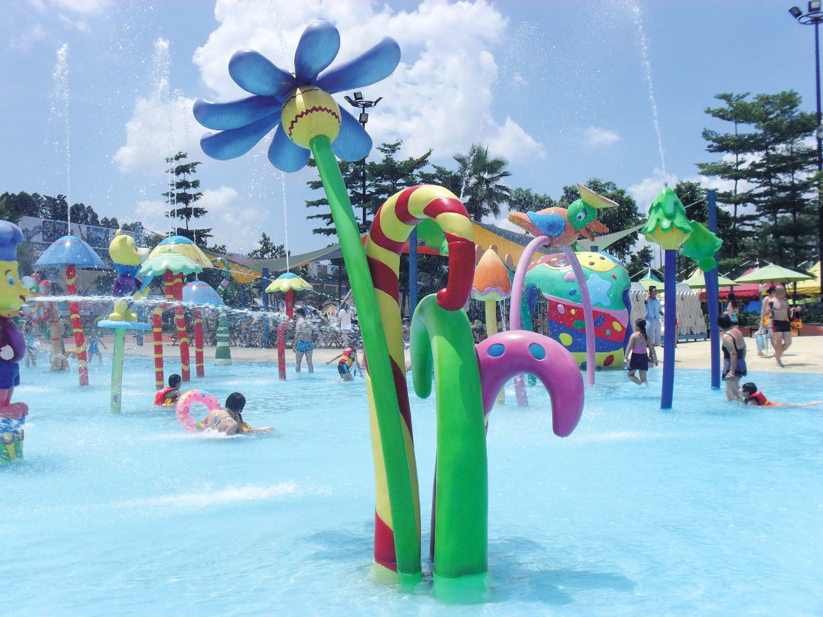 Outdoor Aqua Park Water Sports Swimming Pool Amusement Water Splash Pad Flower Sprinkler