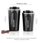 Spill Proof SS304 Vacuum Insulated Coffee Cup 380ML 510ML