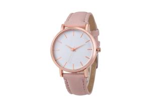 Wholesale Waterproof Genuine Leather Stainless Steel Ladies Watch Rose Gold Case Color from china suppliers