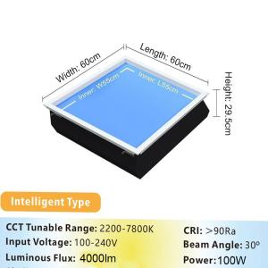 Wholesale 50W Artificial LED Skylight Long Lifespan 50000 Hours for Energy-Saving Lighting from china suppliers