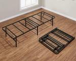 Single Folding Queen Frame for Bedroom Furniture Black Metal Design in Modern