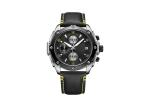 Leather Strap Alloy Quartz Wrist Watch , Nickel Free 50mm Case Watches