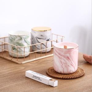 Wholesale Empty Round Ceramic Candle Holder Cottage Handmade Colorful Candle Container from china suppliers