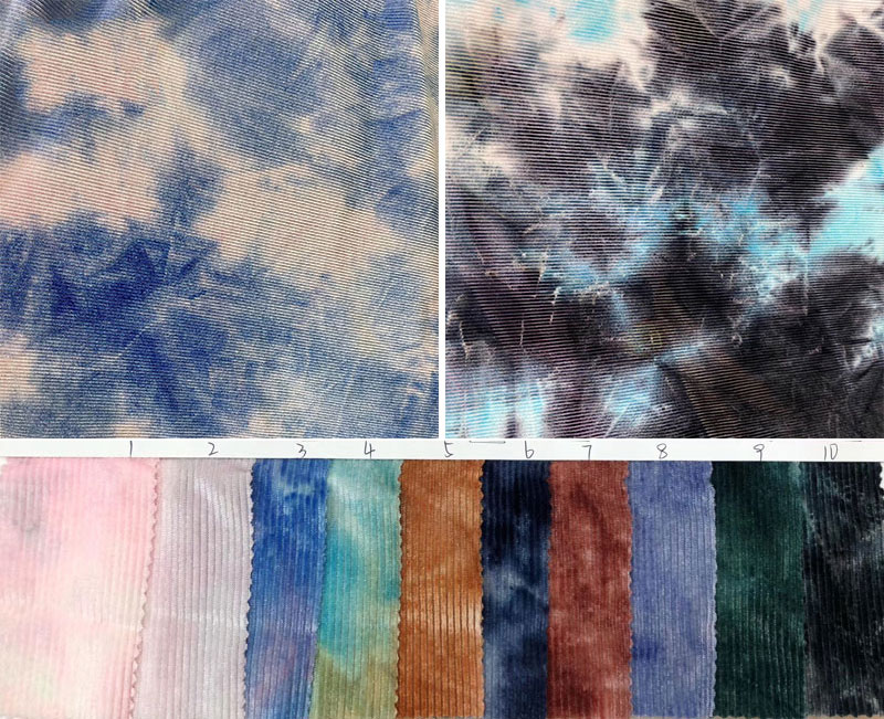 57 inch Polyester Velvet Velour Fabric Tie Dye Velvet Fabric Floral Printed