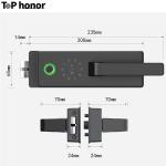 Tuya Glass Door Lock High Security Smart Lock Biometric Digital Code Card Unlock