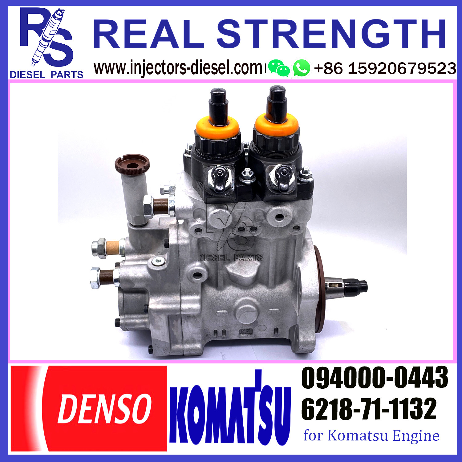 DENSO HP0 pump 6218-71-1132 094000-0443 Diesel Fuel Injection Pump Fits for Komatsu SAA6D140E-3 Engine