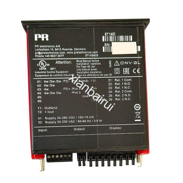 PR electronics 5714A 5714B 5714C 5714D mA or V or potentiometer or Ohm or RTD and TC input