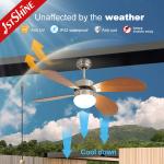 IP42 Outdoor Ceiling Fan For Waterproof Plywood Blade Remote Control