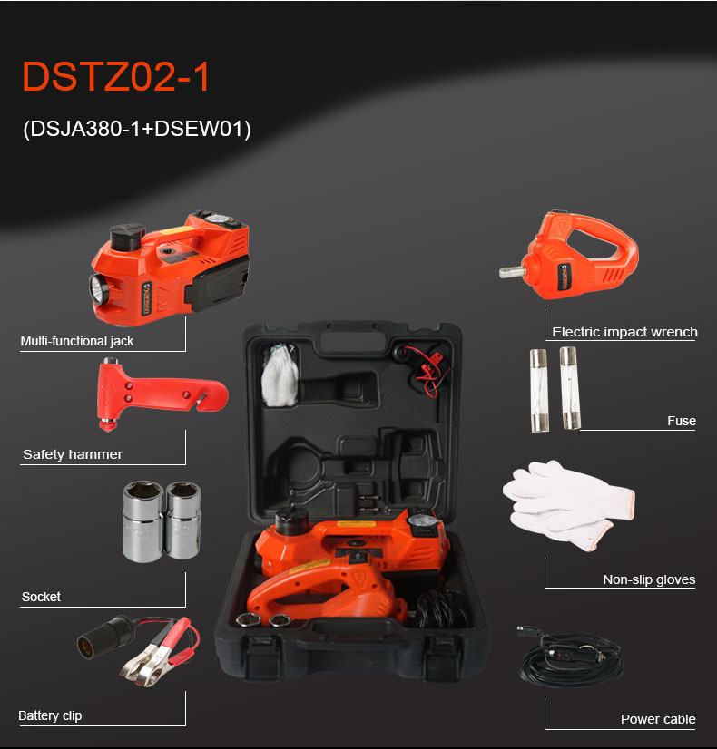 3 Ton Lifting 45cm 4 In1 Electric Hydraulic Jack Kit Multi - Function Maintenance Tools