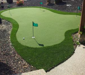Wholesale Green Sports Field Artificial Golf Grass Roll 15mm Pile Height 5000D Dtex from china suppliers
