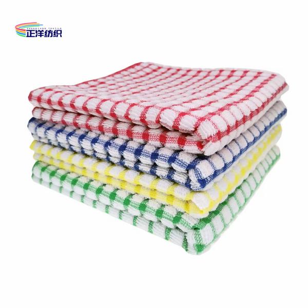 30x30cm Colorful Grid Style Cotton Towel Holiday Present Birthday Gift Wedding