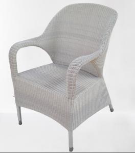 Wholesale Garden hotel outdoor dining chair luxury white rattan outdoor chair plastic armrest wicker patio chair---YA5684 from china suppliers