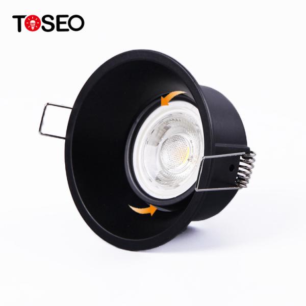 Slim 85mm Cut Out Anti Glare Downlights Deep Cup Black Living Room Ceiling