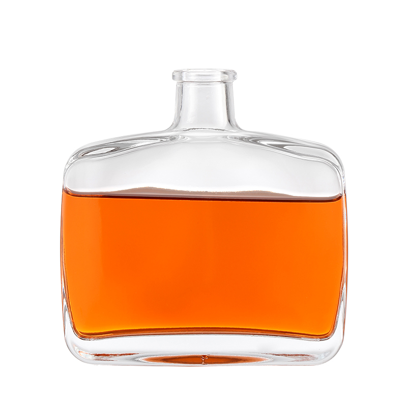 Hot Stamping Transparent Glass Whiskey Bottle 750ml 500ml 1000ml for Vodka Rum Tequila
