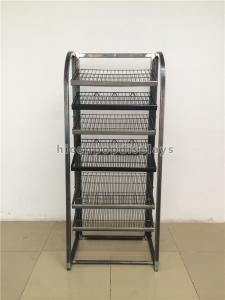 Wholesale Metal Wine Display Stand Wire Shelving Metal Tube 6- Tier Freestand Wine Display Racks from china suppliers