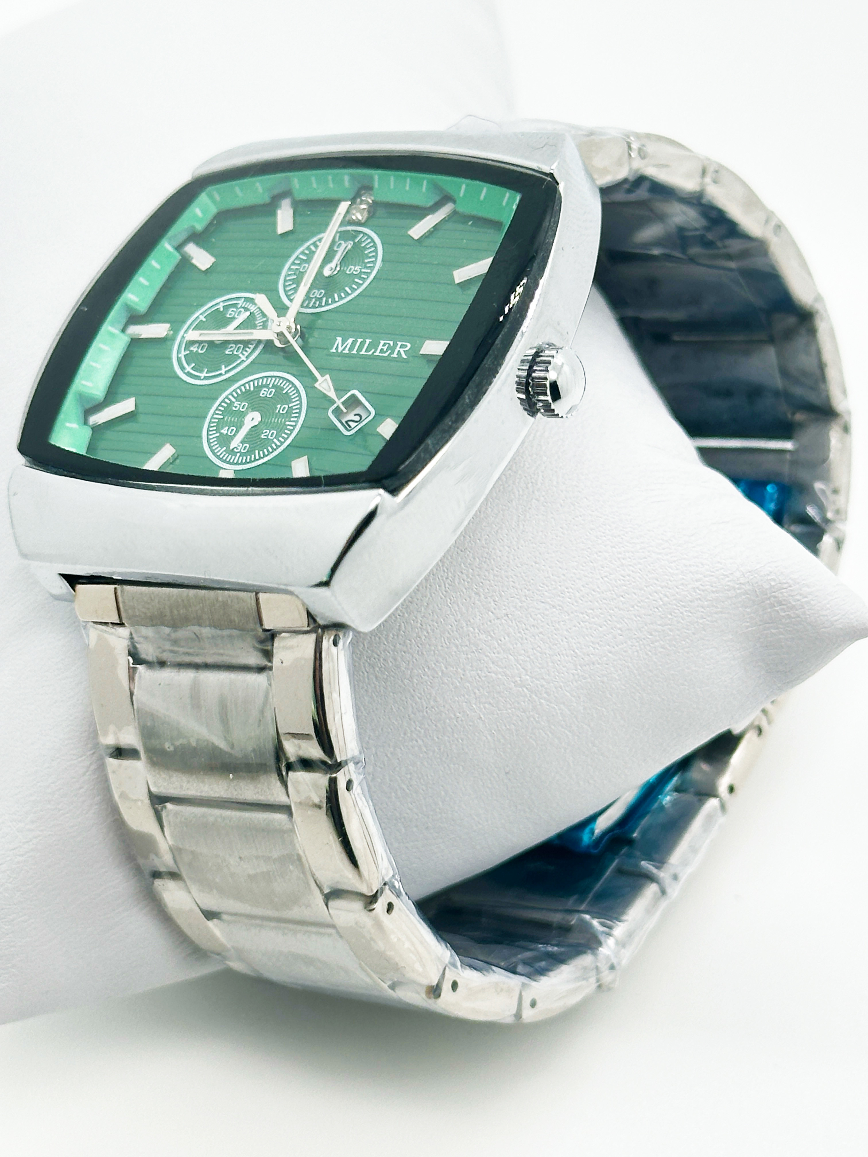 Luxury Kids Wrist Watch Waterproof Luminous Date Stainless Steel Square Quartz Watch
