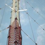 Freestanding Partially Guyed Outdoor Antenna Tower