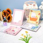 Design Style Fashion Coated Paper Glass Mirror Portable Vanity Light Mini Little