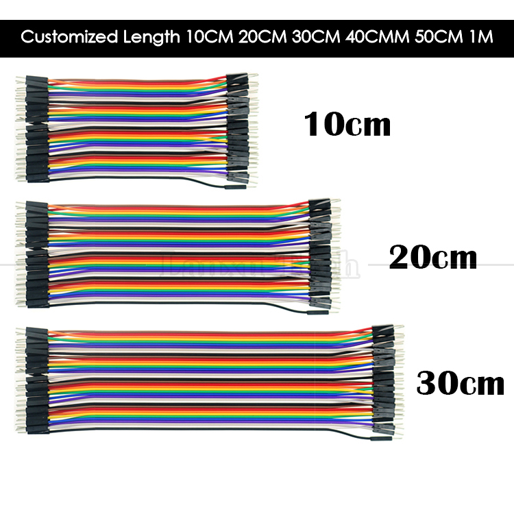 20cm 40 PIN Male to Female Dupont Breadboard GPIO Raspberry Pi Jumper Wire Cable