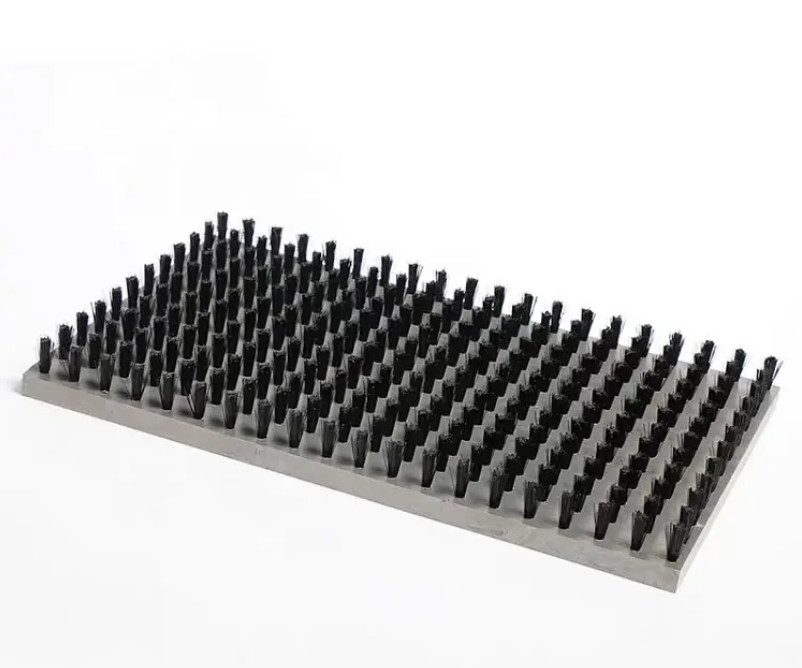 Metal Aluminum Sheet Buffer Assembly Replacement Panel Bristles Tufted Brush Table