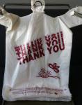 T Shirts Carry-out Thank You Bags 11.5" X 6.25" X 21" , Black colour , HDPE