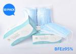 Blue And White 3 Ply Disposable Face Mask Protection Anti Virus