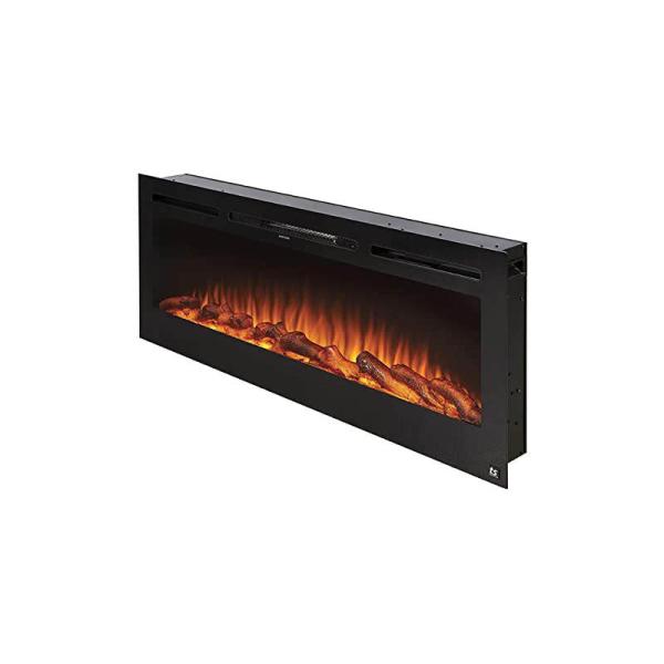 Electric 1500w 50" Decorative 15 Colors Flame Wall Mounted Recessed LED