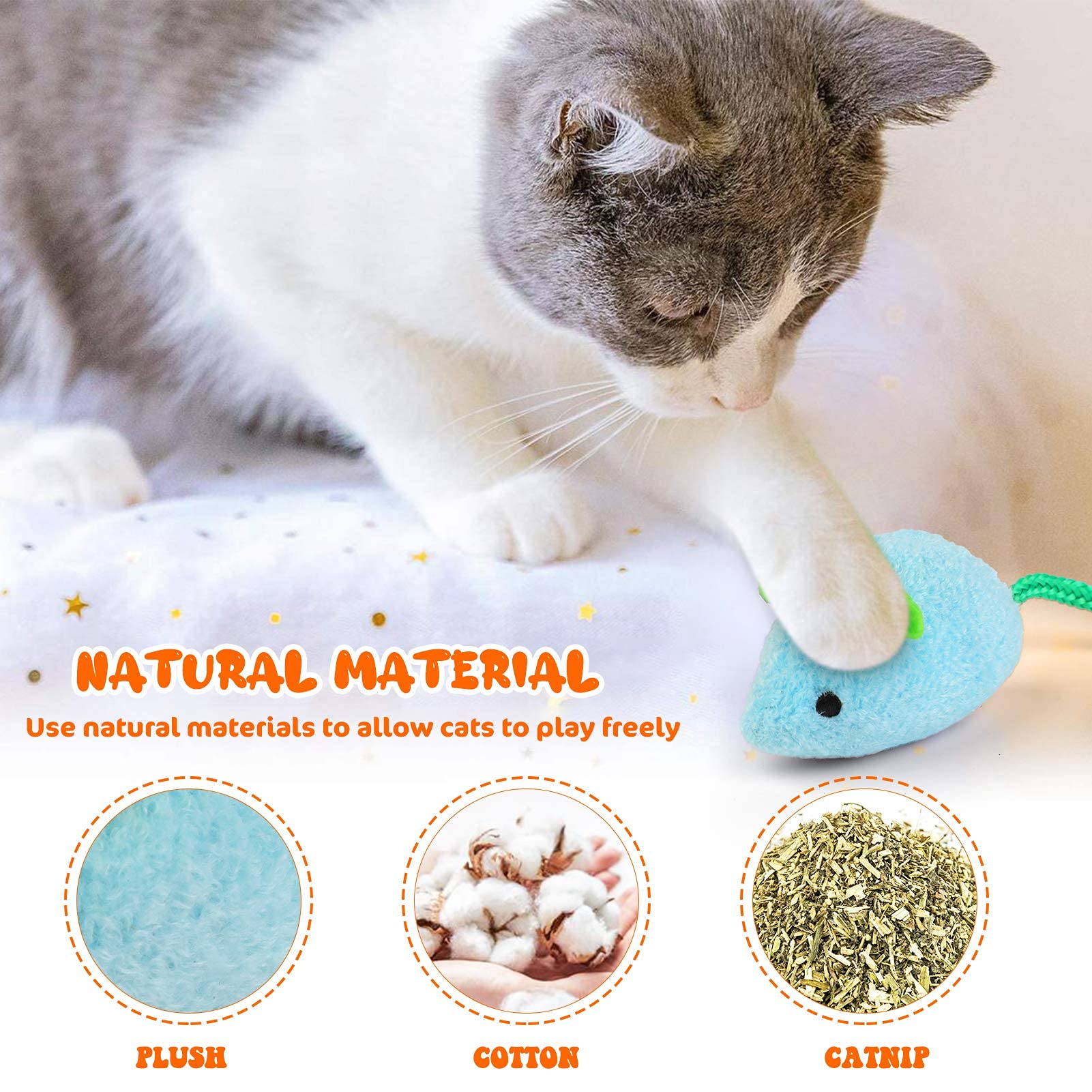 Plush Catnip Mouse Cat Toy for Interactive Indoor Cats Kitten Play Popular Style and Interactive Function