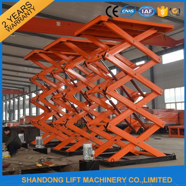 Material Handling Warehouse Elevator Lift , Hydraulic Upright Scissor Lift