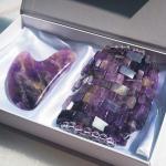 230*100mm Amethyst Eye Mask Reduce Wrinkles Fine Lines Jade Mask