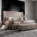 Italian Style Modern Luxury King Size Bed Cama Diamond Tufted