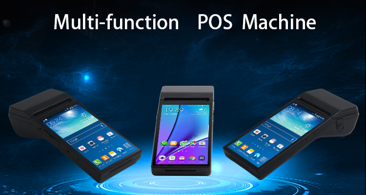 RAM 1GB All In One Handheld POS Device with 7 inch IPS HP Screen and Thermal Printer