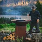 Custom Logo Bbq Camping Grill Outdoor Corten Steel BBQ Grill
