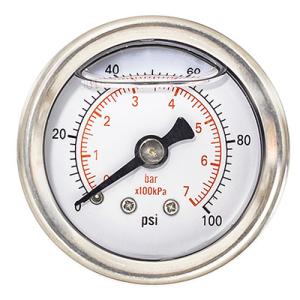 Wholesale 2.5'' 7 Kpa Vacuum Pressure Measurement 100Psi 1/4 BSPT Back Mount Gauge from china suppliers