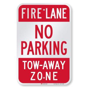 Wholesale Laminated Aluminum Safety No Parkingfire Lane Signs ODM from china suppliers