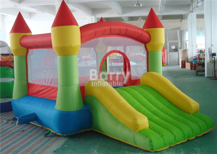Customized mini inflatable party bouncers ， jump house with small slide for kids