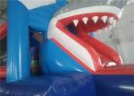 Shark Blow Up Bounce House , Outdoor Bouncy Castle Adventure Playground With