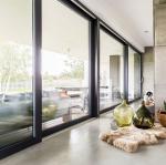USA Standards Aluminum Exterior Glass Lift Sliding Doors With Material For Patio