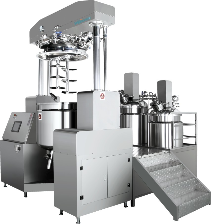 50L-2000L Cosmetic Emulsifier Mixer With Vacuum System Heating