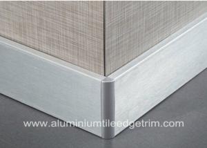 Wholesale Silver Brushed Aluminium Skirting Boards Floor Decoration 60mm / 80mm / 100mm Height from china suppliers