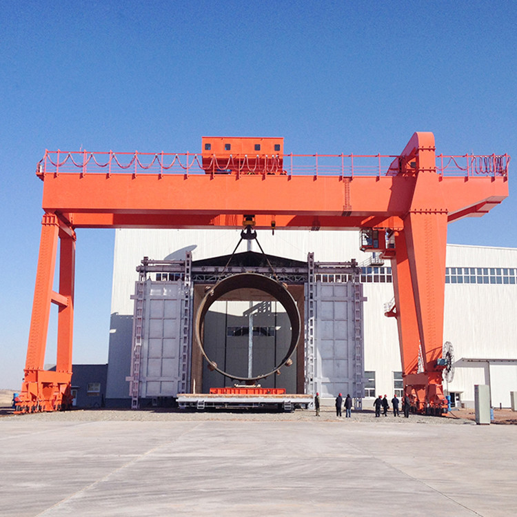 50 Ton MG Double Girder Gantry Crane Heavy Duty With Hook Shield Portal