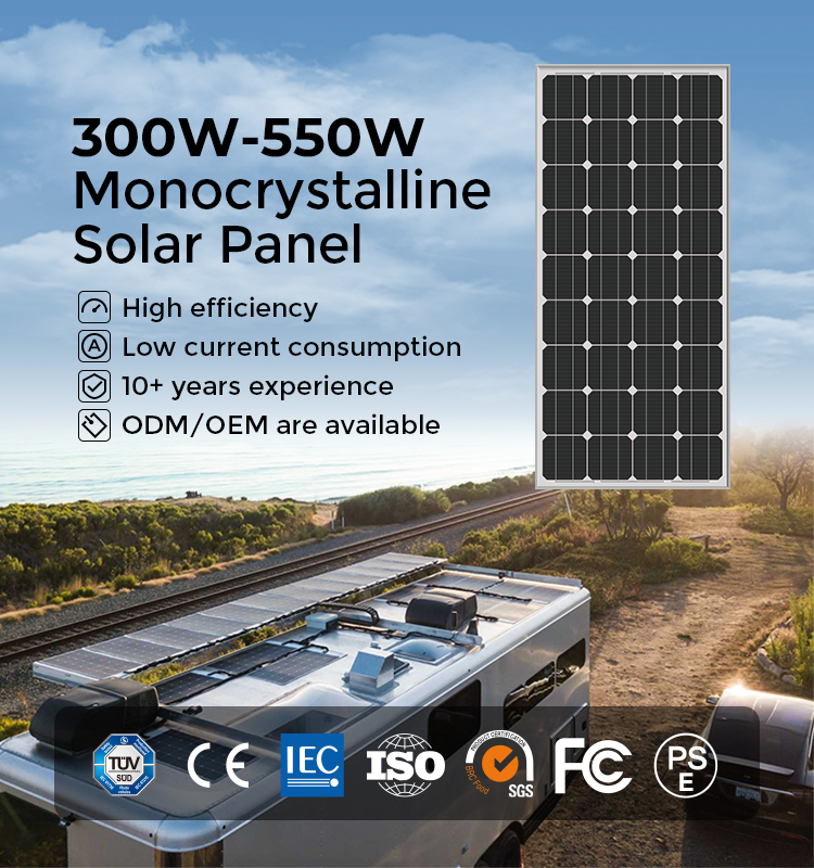 Custom Monocrystalline PV Solar Panel 330W 400W 450W 550W