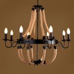 Vintage woven pendant light for Kitchen Dining room Lighting Fixtures (WH-VP-14)